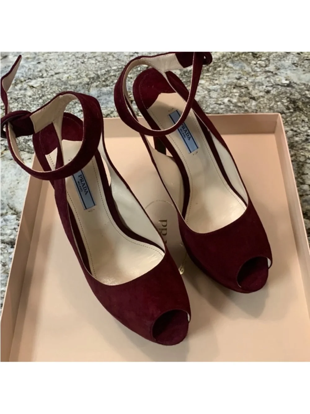 Prada platform peep-toe heels NWT - Picture 2 of 7